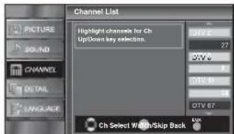 FUNAI LC320SLX - Channel List - 8