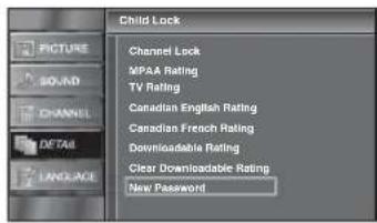 FUNAI LC320SLX - Use [Cursor / ] to select "New password", then press [ENTER]. - 2