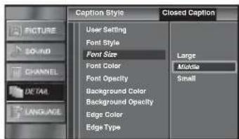 FUNAI LC320SLX - Font Size - 1