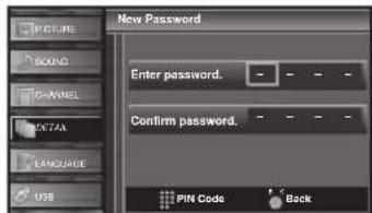 FUNAI LC427SSX - Press [the Number buttons] to enter the new 4-digit PIN Code. - 2