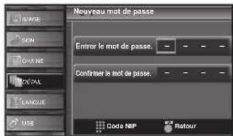FUNAI LC427SSX - Appuyez sur [les touches numériques] pour saisir le nouveau Code NIP à 4 chiffres. - 2