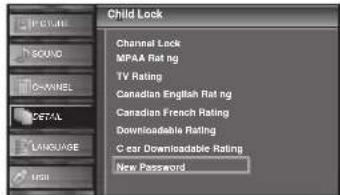 FUNAI LC427SSX - Use [Cursor ▲/▼] to select "New Password", then press [ENTER]. - 2