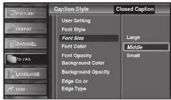 FUNAI LC427SSX - Font Size - 1