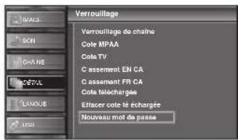 FUNAI LC427SSX - Utilisez [Curseur ▲/▼] pour sélectionner "Nouveau mot de passe", puis appuyez sur [ENTER]. - 2