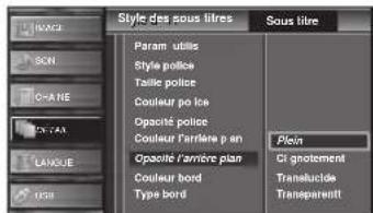 FUNAI LC427SSX - Opacité de l'arrière-plan - 1