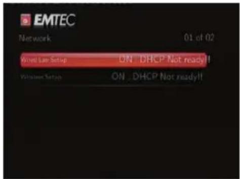 EMTEC Movie Cube S850H - Changing Network Settings - 1
