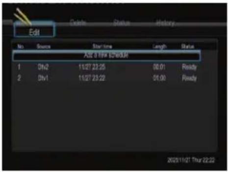 EMTEC Movie Cube S850H - Editing Schedule - 1