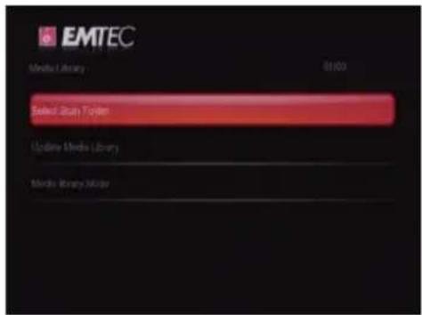 EMTEC Movie Cube S850H - Changing Media library Settings - 1