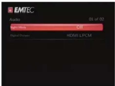 EMTEC Movie Cube S850H - Changing Audio Settings - 1