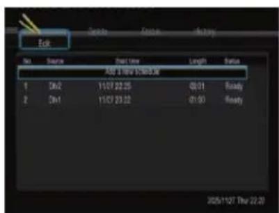 EMTEC Movie Cube S850H - Create a New Schedule - 1