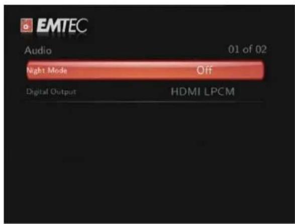 EMTEC Movie Cube D850H - Changement des paramètres audio - 1