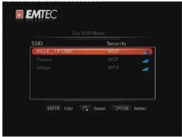 EMTEC Movie Cube D850H - Obtenir un nom SSID - 1