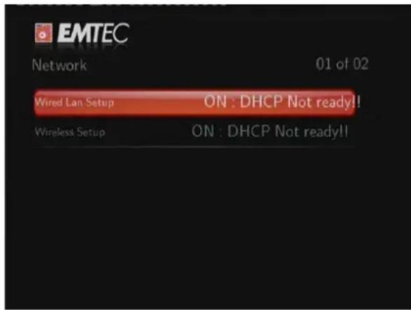 EMTEC Movie Cube D850H - Changement des paramètres réseau - 1