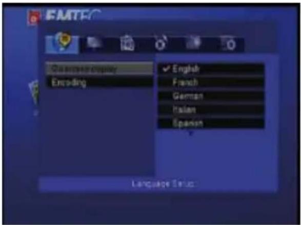 EMTEC Movie Cube Theater T800X - Configuration de la langue - 1
