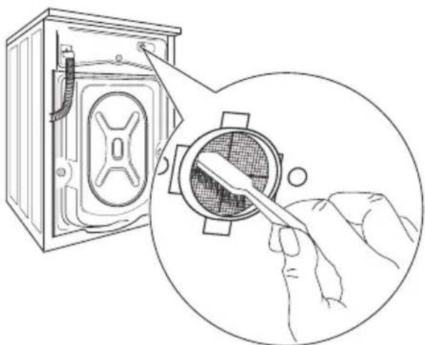 ELECTROLUX EWF146310W - Nettoyage des filtrés du tuyau d'arrivée d'eau - 2