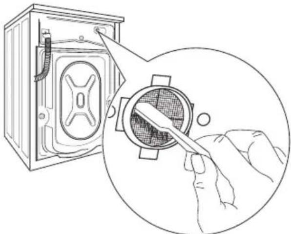 ELECTROLUX EWF148541W - De watertoevoerfilters schoonmaken - 2