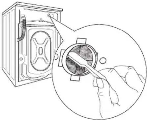 ELECTROLUX EWF167440W - Nettoyage des filtrés du tuyau d'arrivée d'eau - 2