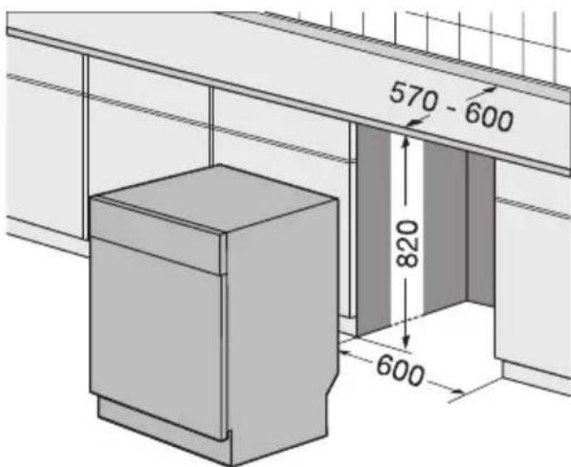 ELECTROLUX ESF 67060 WR - Plaatsing onder een aanrecht - 1