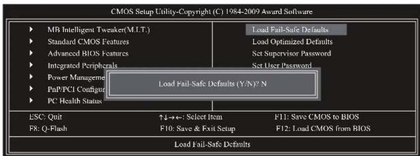 GIGABYTE GAMA74GMS2 - 2-10 Load Fail-Safe Defaults (加载最安全默认值) - 1