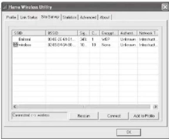 HAMA Wireless LAN USB Stick - The configuration program - introduction and operation on Windows® - 3