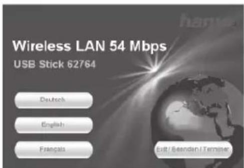 HAMA Wireless LAN USB Stick - Installing the driver and configuration program on Windows® - 1