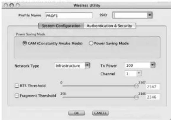 HAMA Wireless LAN USB Stick - Creating a new profile - 1
