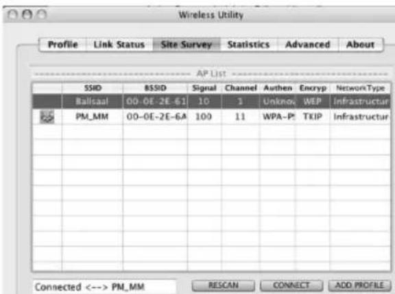 HAMA Wireless LAN USB Stick - Programme de confi guration - Introduction et commande sous Mac OS X - 2