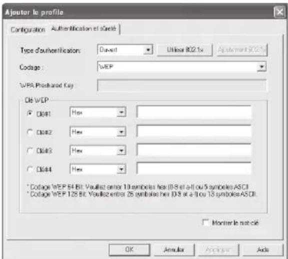 HAMA Wireless LAN USB Stick - Chiffrement WEP - 1