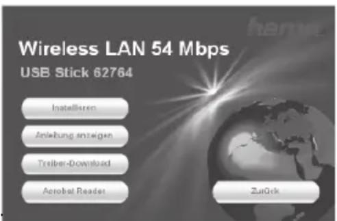 HAMA Wireless LAN USB Stick - Installation von Treiber und Konfizi gurations-Programm unter Windows® - 2