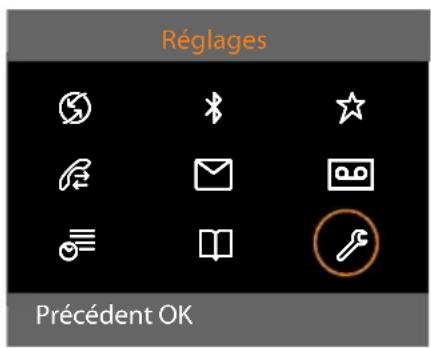 GIGASET DX600A ISDN - Menu principal (premier niveau) - 1