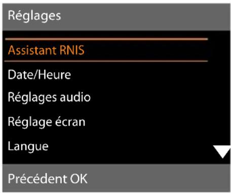 GIGASET DX600A ISDN - Sous-menus - 1