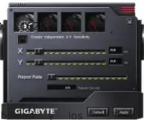 GIGABYTE M8000X - Sensibilidad - 1