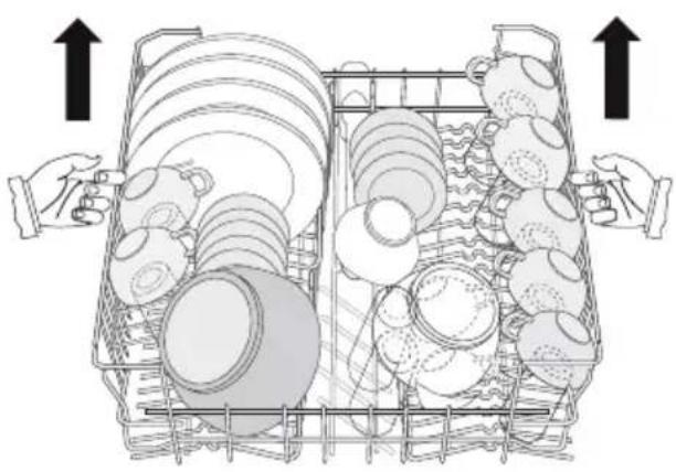 ELECTROLUX ESI 64030 X - Adjustment of the height of the upper basket - 1