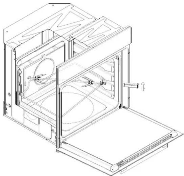 GORENJE BOP7303AX - Brug af grillspyd (på modeller, der er udstyret hermed) - 1
