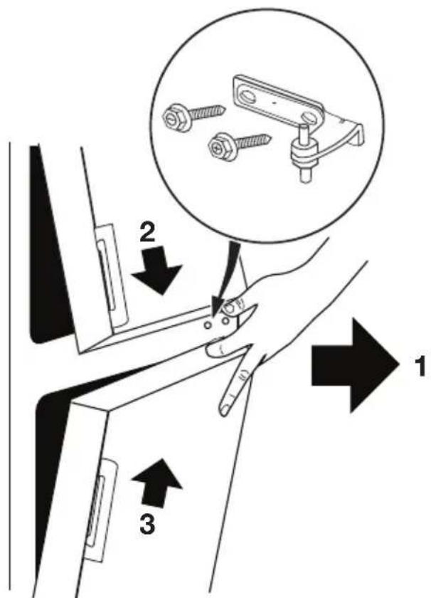 ELECTROLUX ERD24001W8 - Omhangning av dorr - 2