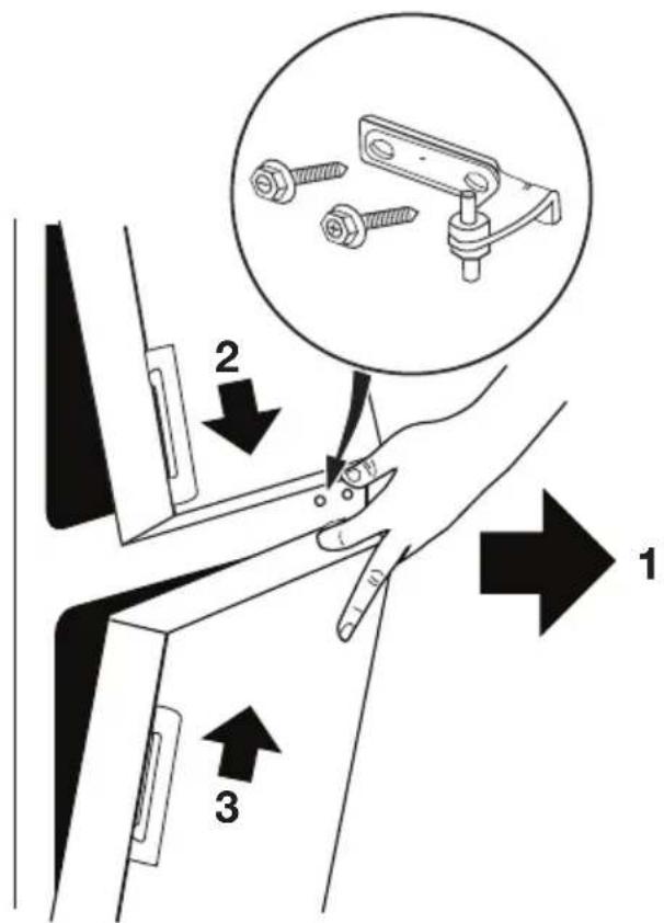 ELECTROLUX ERD24001W8 - Réversibilité de la porte - 2