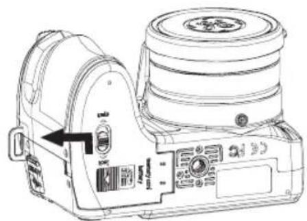 GE Power Pro X5 - Insérez la batterie et la carte SD / SDHC (non incluse) - 1