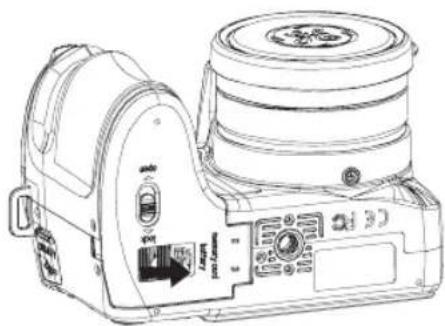 GE Power Pro X5 - Insérez la batterie et la carte SD / SDHC (non incluse) - 8