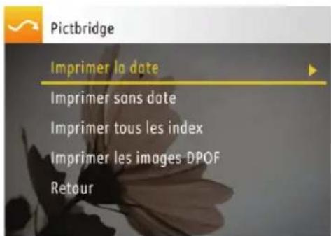 GE Power Pro X5 - Utilisation du menu PictBridge - 1