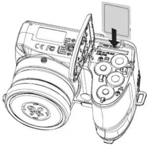 GE Power Pro X5 - Insérez la batterie et la carte SD / SDHC (non incluse) - 4