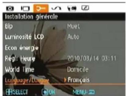 GE Power Pro X5 - Réglage de la langue - 1