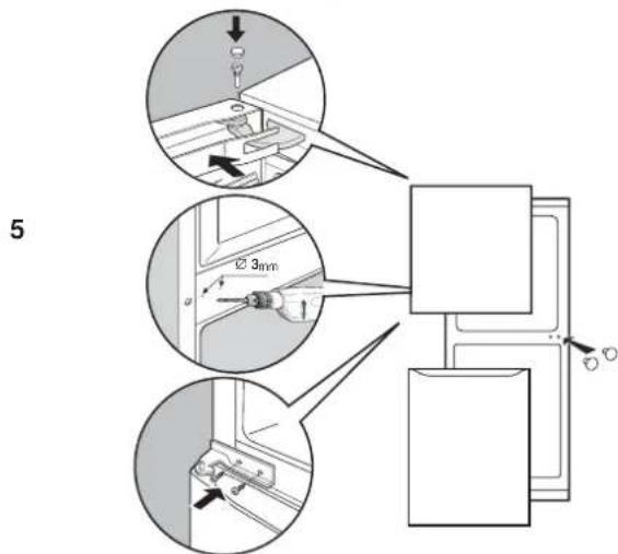 HOTPOINT-ARISTON SBM 1823 VHA - Reversibility de la aperture de las puertas - 4