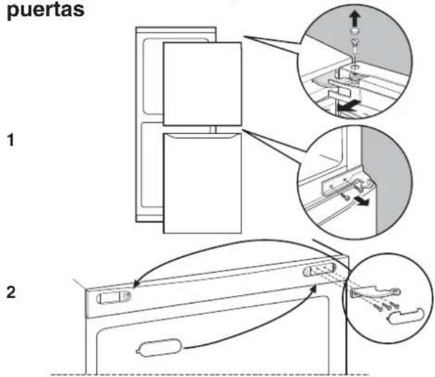 HOTPOINT-ARISTON SBM 1823 VHA - Reversibility de la aperture de las puertas - 1