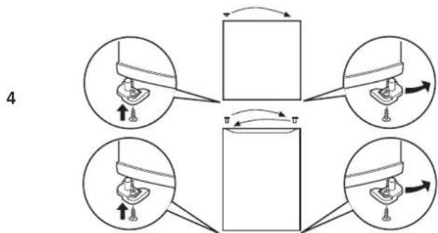 HOTPOINT-ARISTON SBM 1823 VHA - Reversibility de la aperture de las puertas - 3