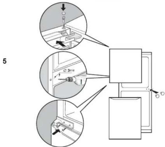 HOTPOINT-ARISTON SBM 1823 VHA - Zmiana kierunku otwierania drzwi - 4