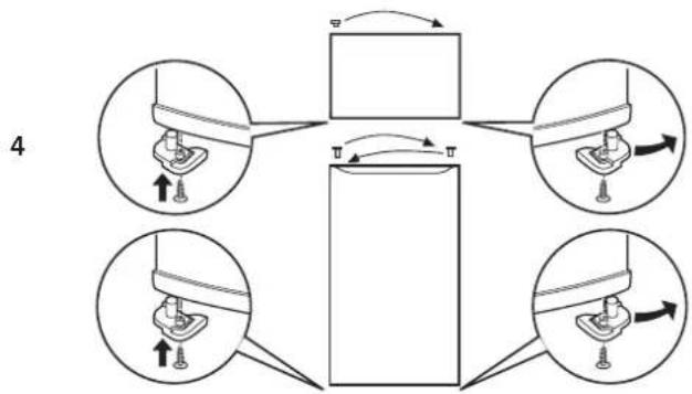 HOTPOINT-ARISTON MTM 1711 FFHA - Reversibility de la aperture de las puertas - 2