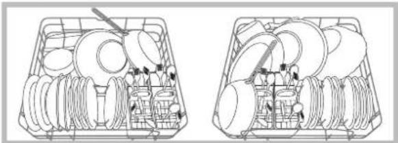 HOTPOINT-ARISTON LFT 228 AHA - Ejemplos de cargo del cesto inferior - 1