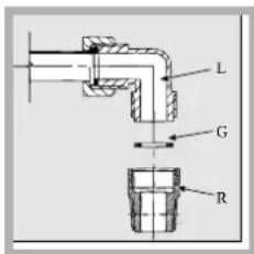 HOTPOINT-ARISTON TD 640 S (ICE) IXHA - Gasaansluiting - 1