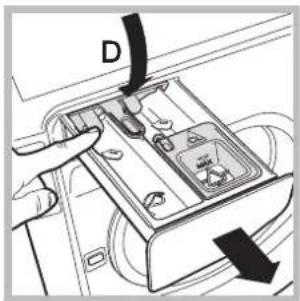 HOTPOINT-ARISTON Aqualtis ADS93D 69 EUA - Cleaning the detergent dispenser drawer - 2