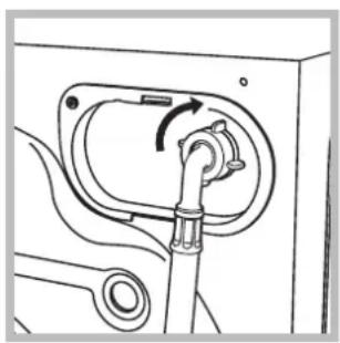 HOTPOINT-ARISTON Aqualtis ADS93D 69 EUA - Ligação do tubo de alimentação da água - 1